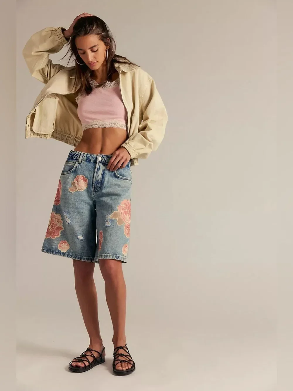 New Free People We The Free Garden State Long Shorts Size 25